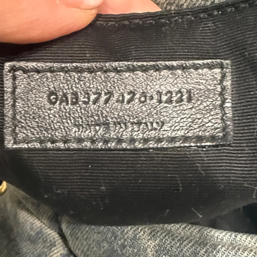 YSL Denim Quilted Medium Puffer Bag - Picture 6 of 12